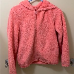 Fuzzy all pink jacket